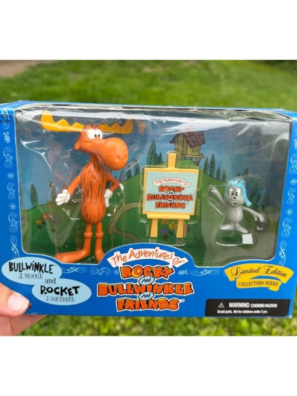 1998 Rocky And Bullwinkle figures in original packaging